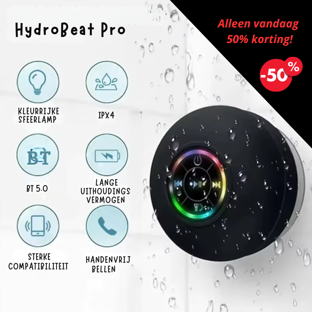HydroBeat Pro™|Voel de beat – zelfs onder de douche